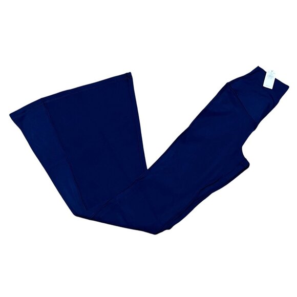 Aerie Offline Real Me Super Flare Crossover Waist Leggings Sz Small Short Navy - Picture 5 of 16